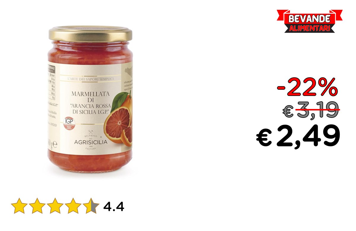Agrisicilia Marmellata con Sconto fino al 22% Offerta