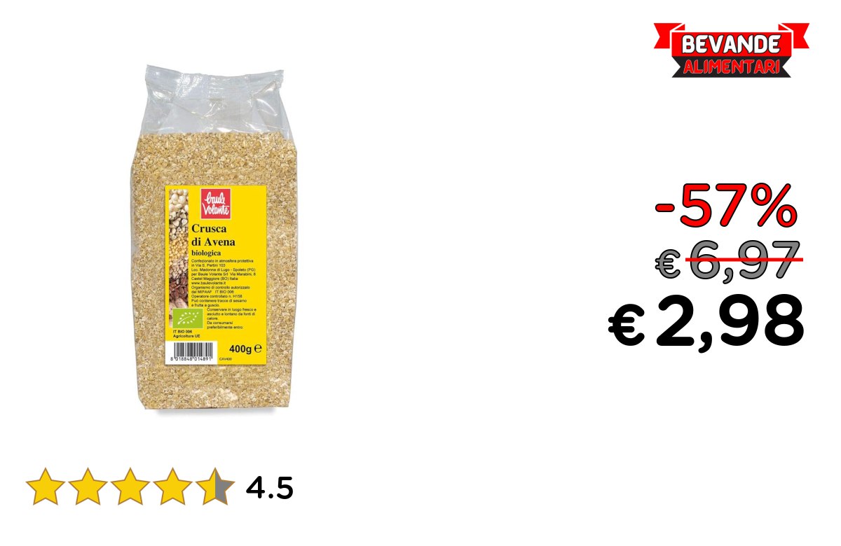 Baule Volante: Crusca di avena bio fino al 57% di sconto