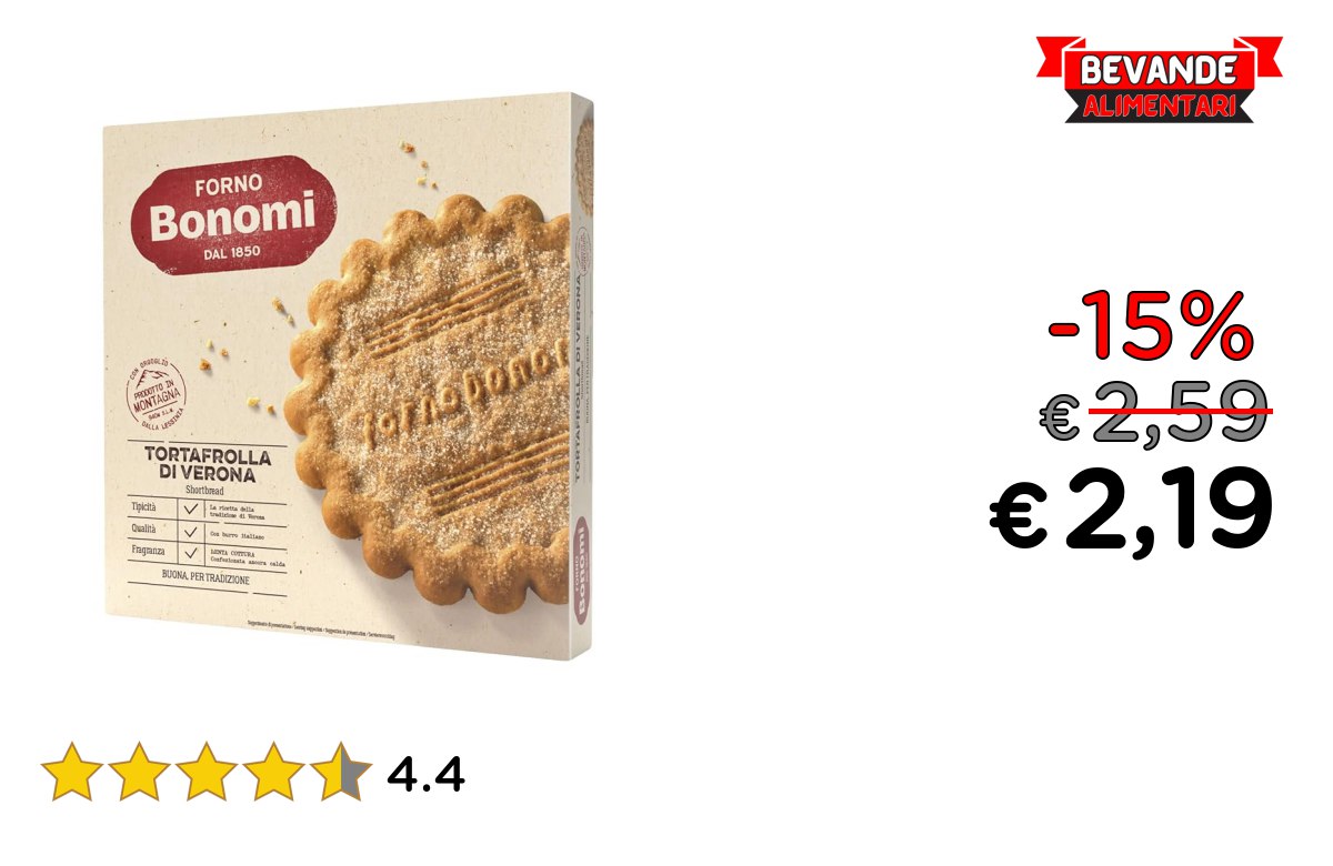 Forno Bonomi Tortafrolla fino al 15% di sconto Deal