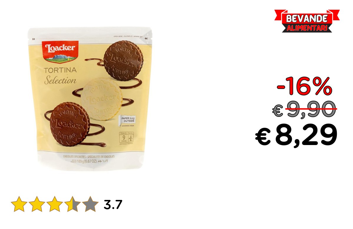 Loacker, Tortina Selection fino al 16% di sconto Deal