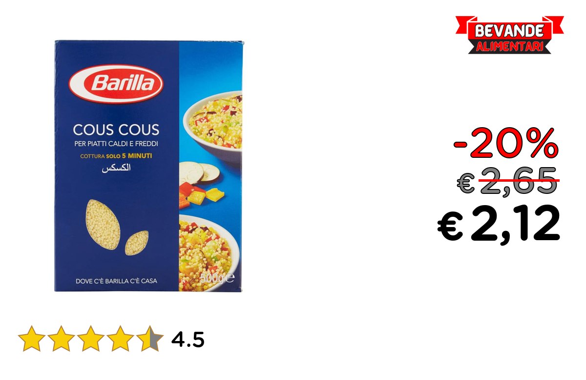 Barilla Cous Cous fino al 20% di sconto Deal