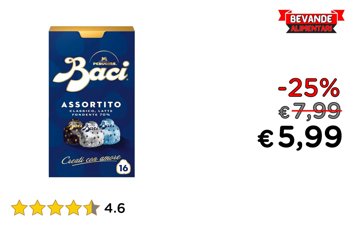 BACI PERUGINA Cioccolatini – fino al 25% di sconto Deal