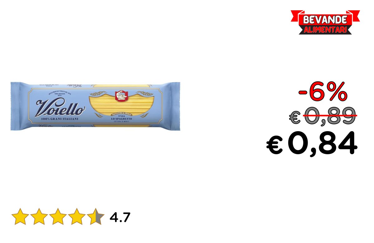 Voiello Pasta Spaghetti: fino al 6% di sconto Deal