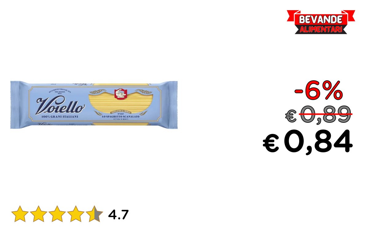 Voiello Pasta fino al 6% di sconto Deal