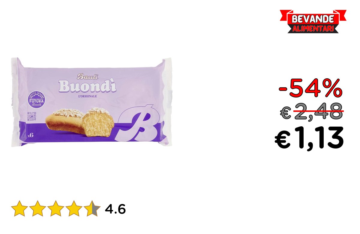 Buondì Classico Merendine: fino al 54% di sconto