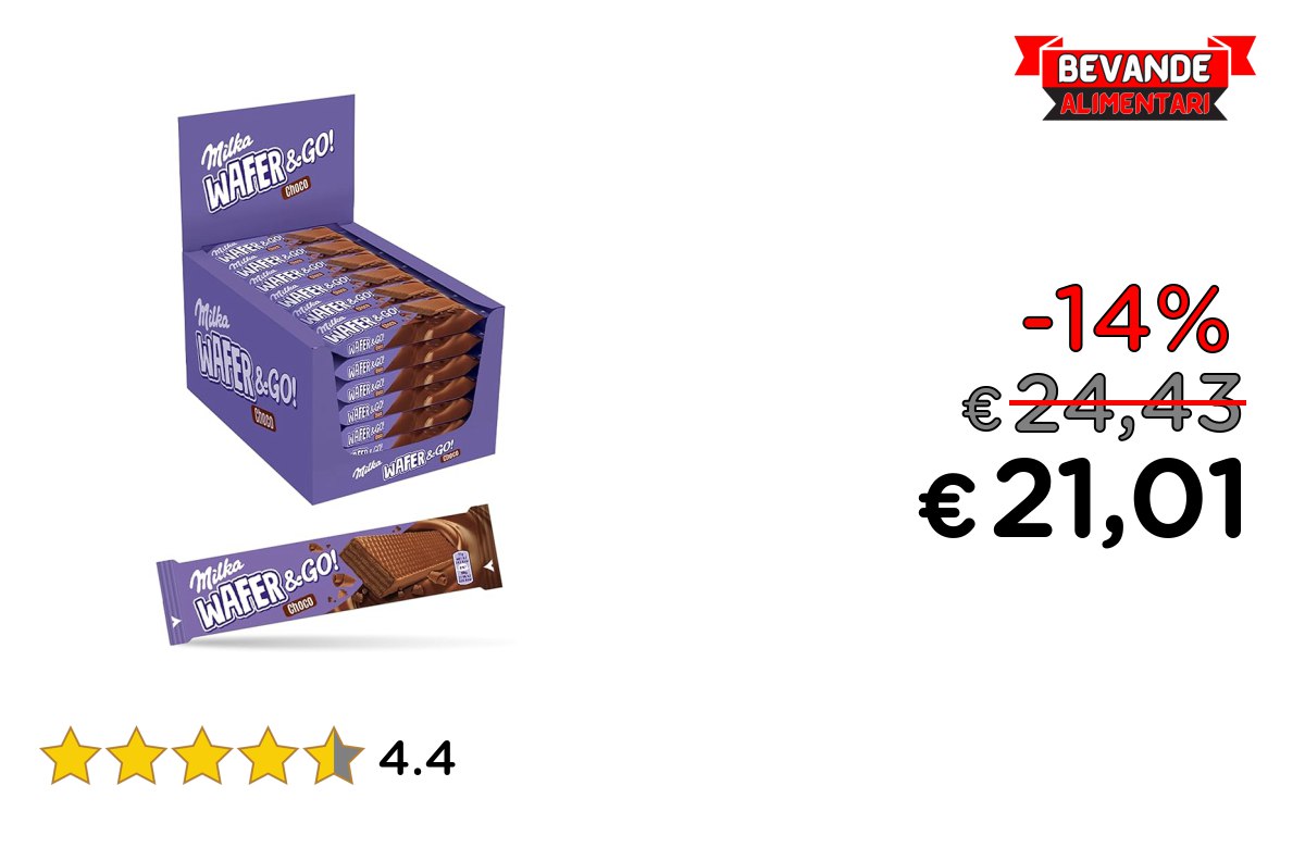 Milka, Wafer & Go: fino al 14% di sconto Deal