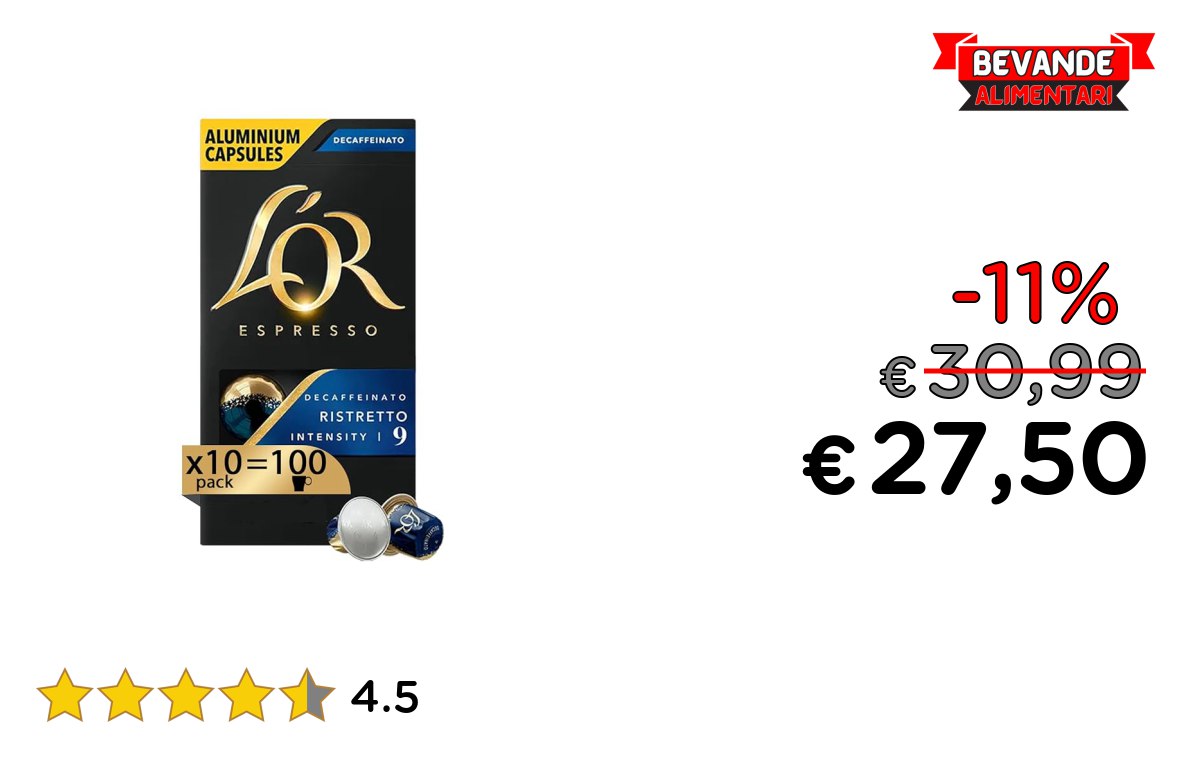 L’Or Capsule Caffè fino al 11% di sconto Deal