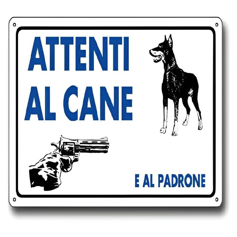 Cartello Attenti al Cane fino al 60% di sconto
