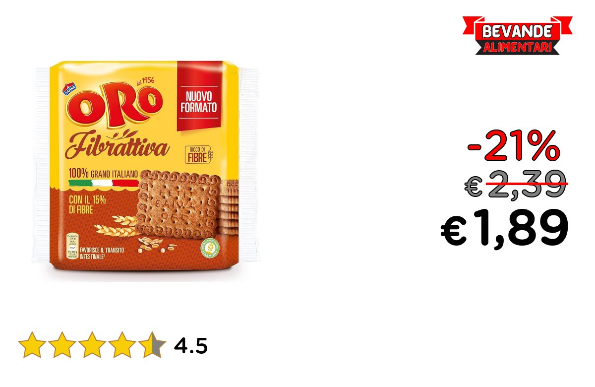 Oro Saiwa Fibrattiva fino al 21% off Deal