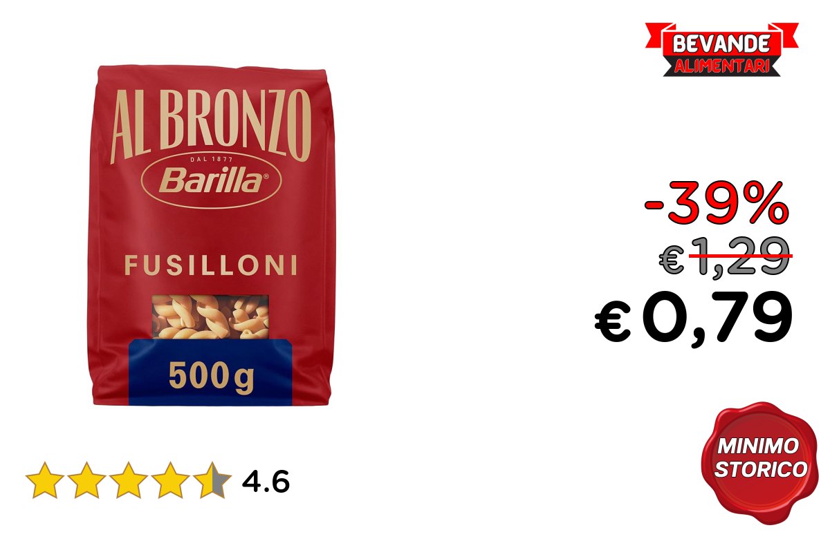 Barilla Pasta Al Bronzo: Fino al 39% di sconto Deal