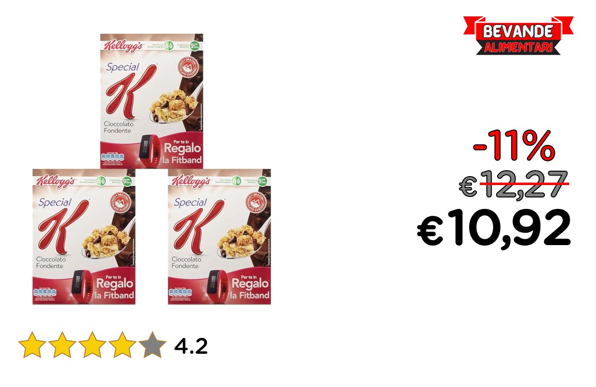 Kellogg’s Special K Cioccolato: fino al 11% di sconto