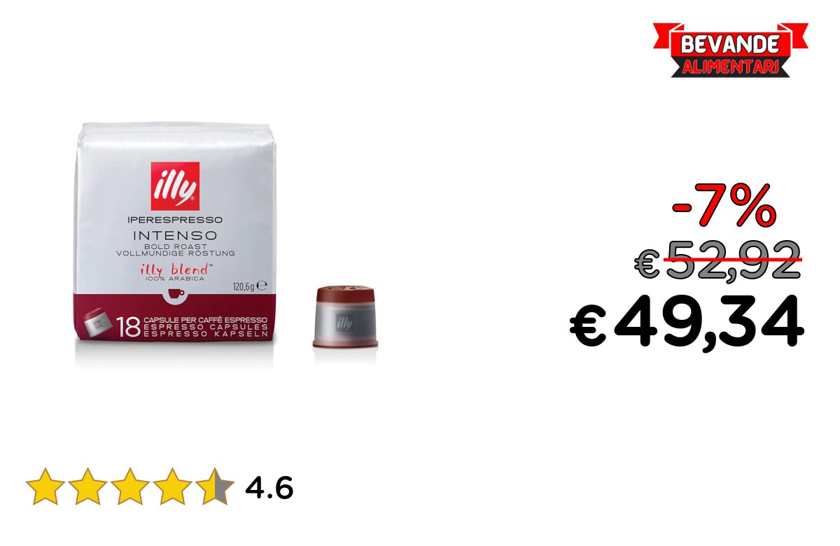 illy Capsule Caffè INTENSO fino al 7% di sconto