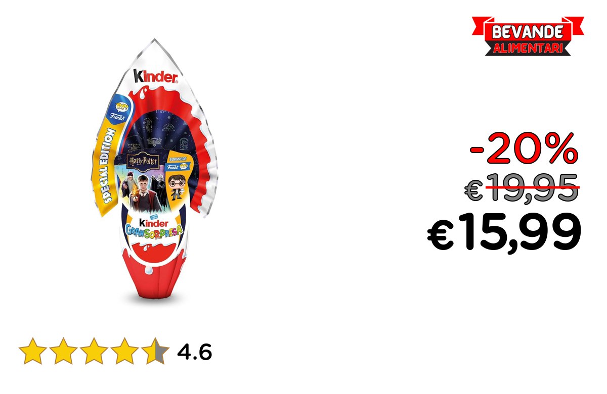 Kinder GranSorpresa: fino al 20% di sconto su Harry Potter Deal