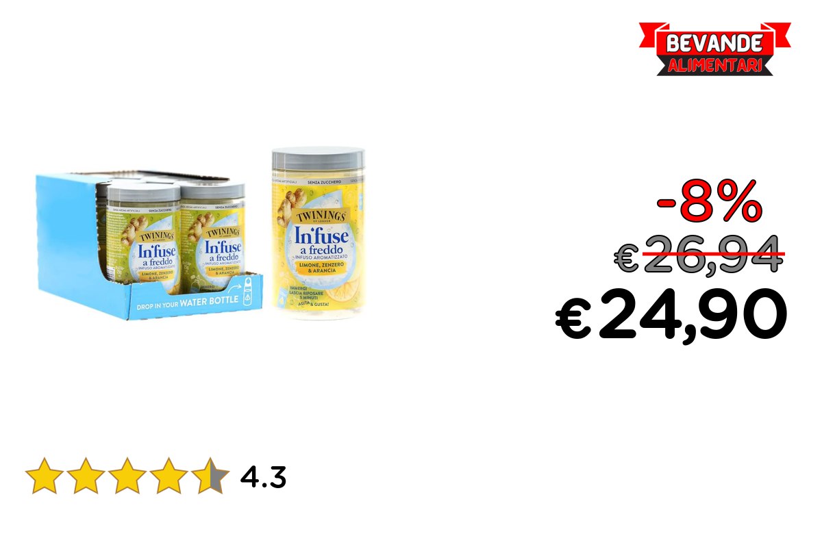 Twinings, In’fuse Limone fino al 8% off Deal