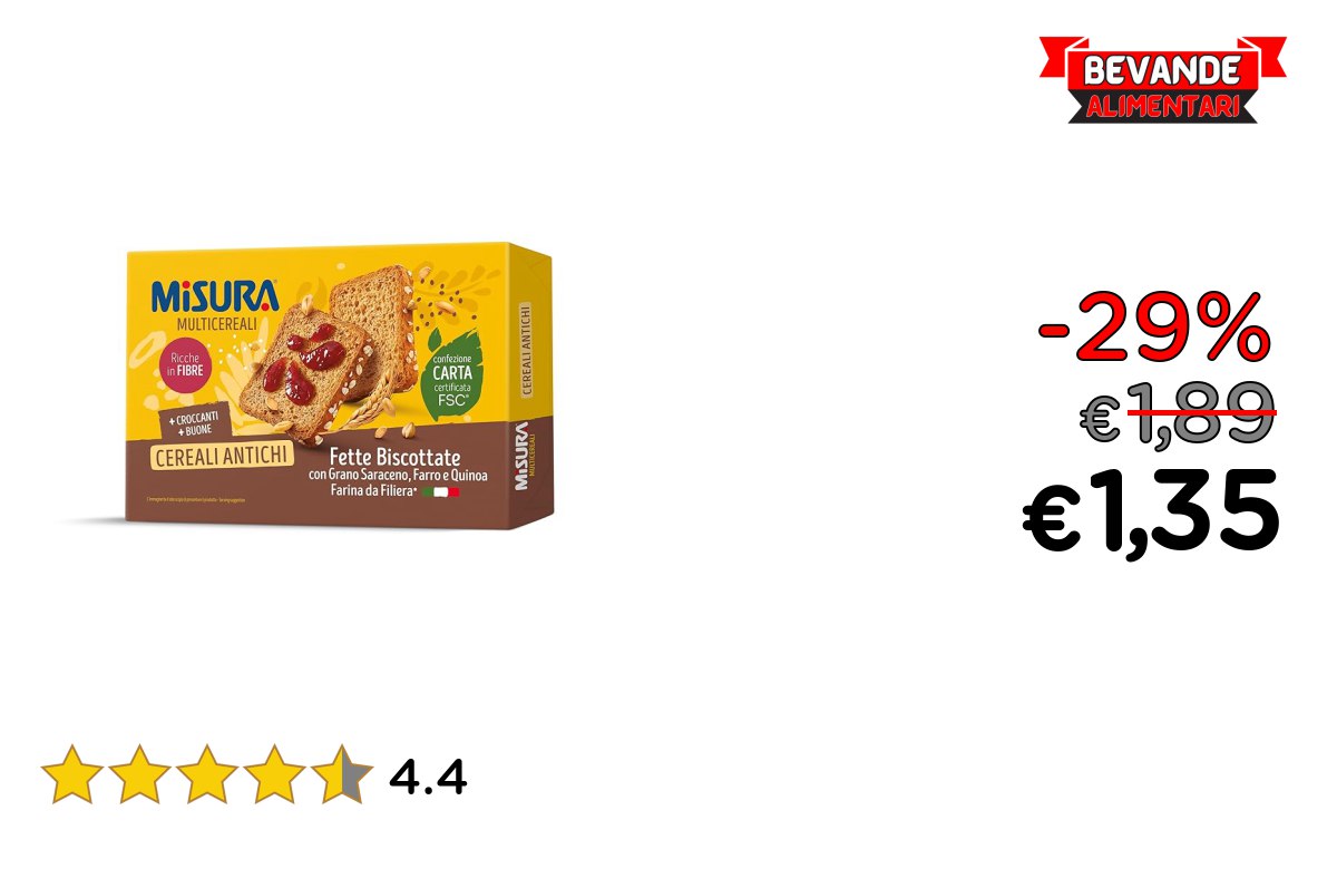 Misura Fette Biscottate: fino al 29% di sconto Deal
