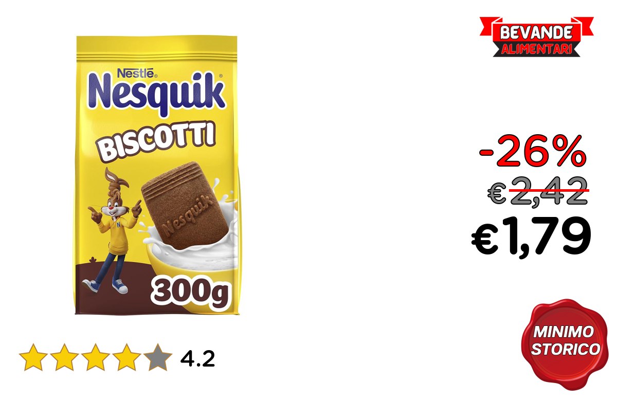 NESQUIK Biscotti Frollini fino al 26% di sconto Deal