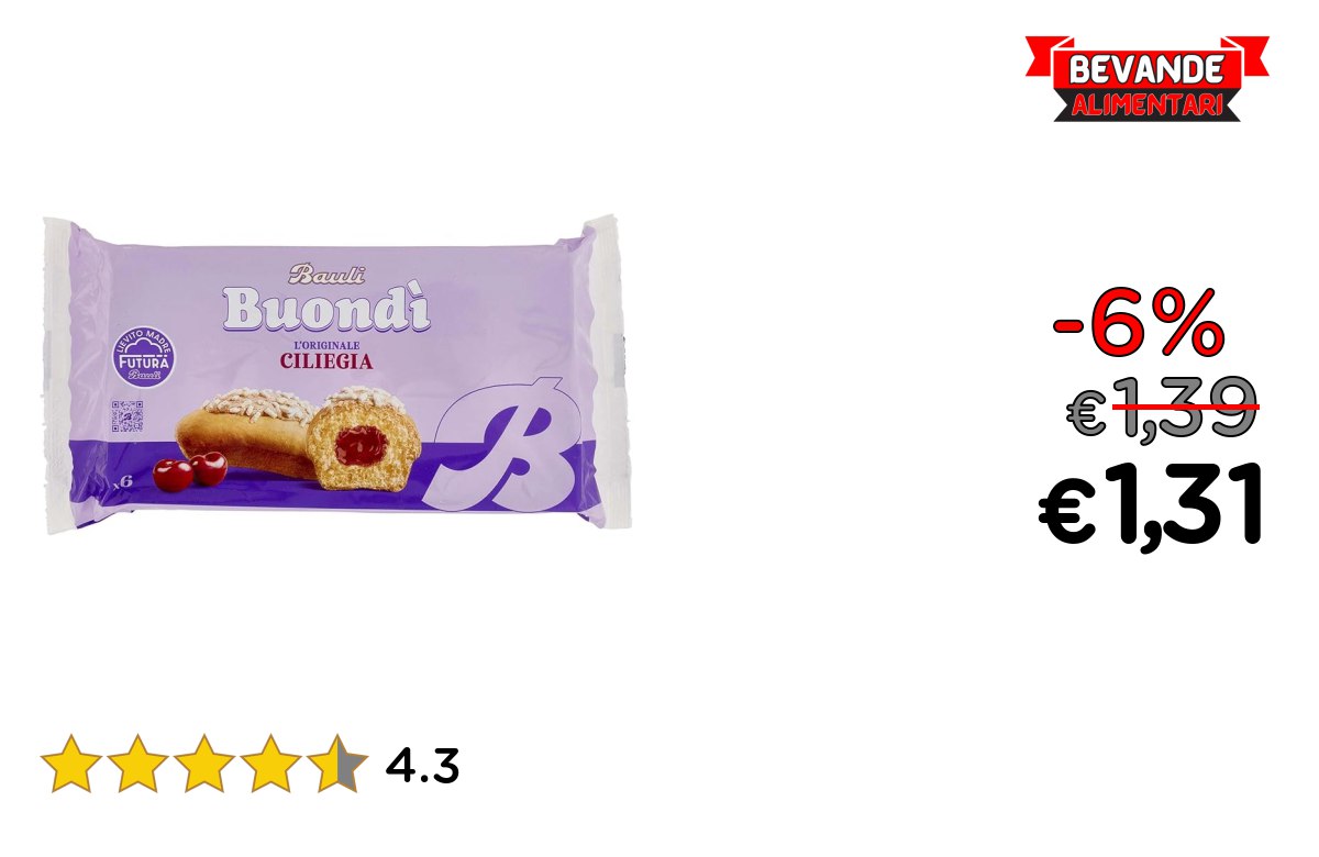 Bauli Motta Buondì Ciliegia fino al 6% di sconto Deal
