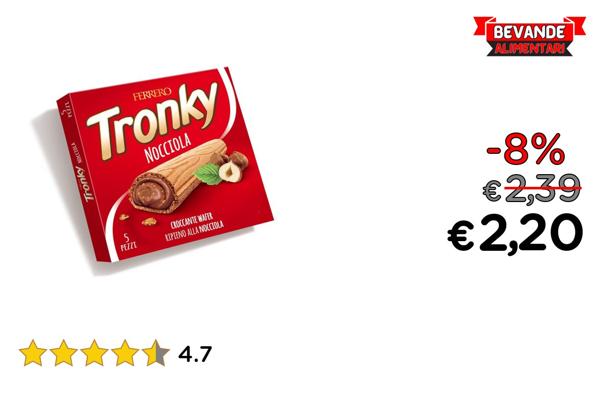 Ferrero Tronky Nocciola: fino al 8% di sconto Deal