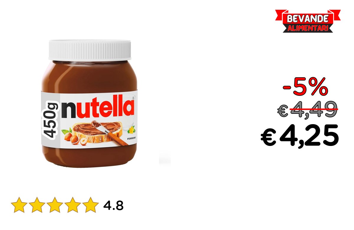 Nutella – Offerta fino al 5% di sconto su Amazon Deal