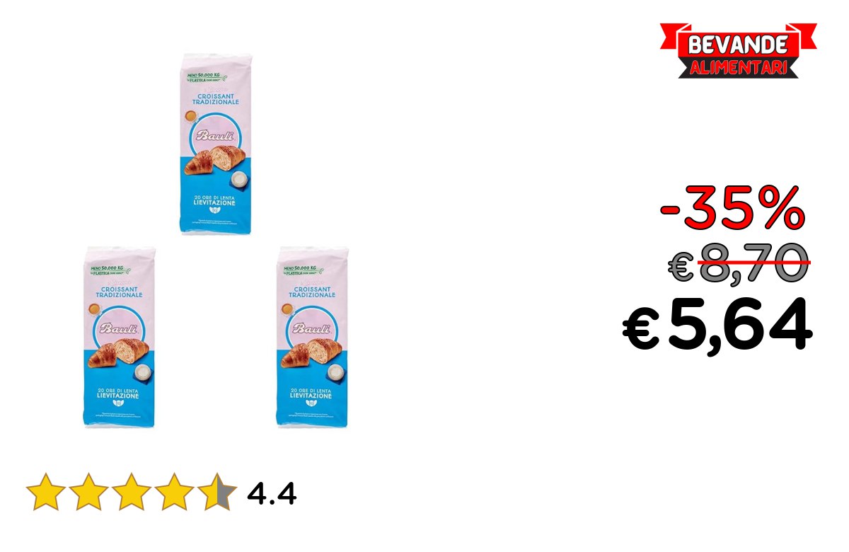 Bauli – Croissant Tradizionale con 35% di sconto offerta