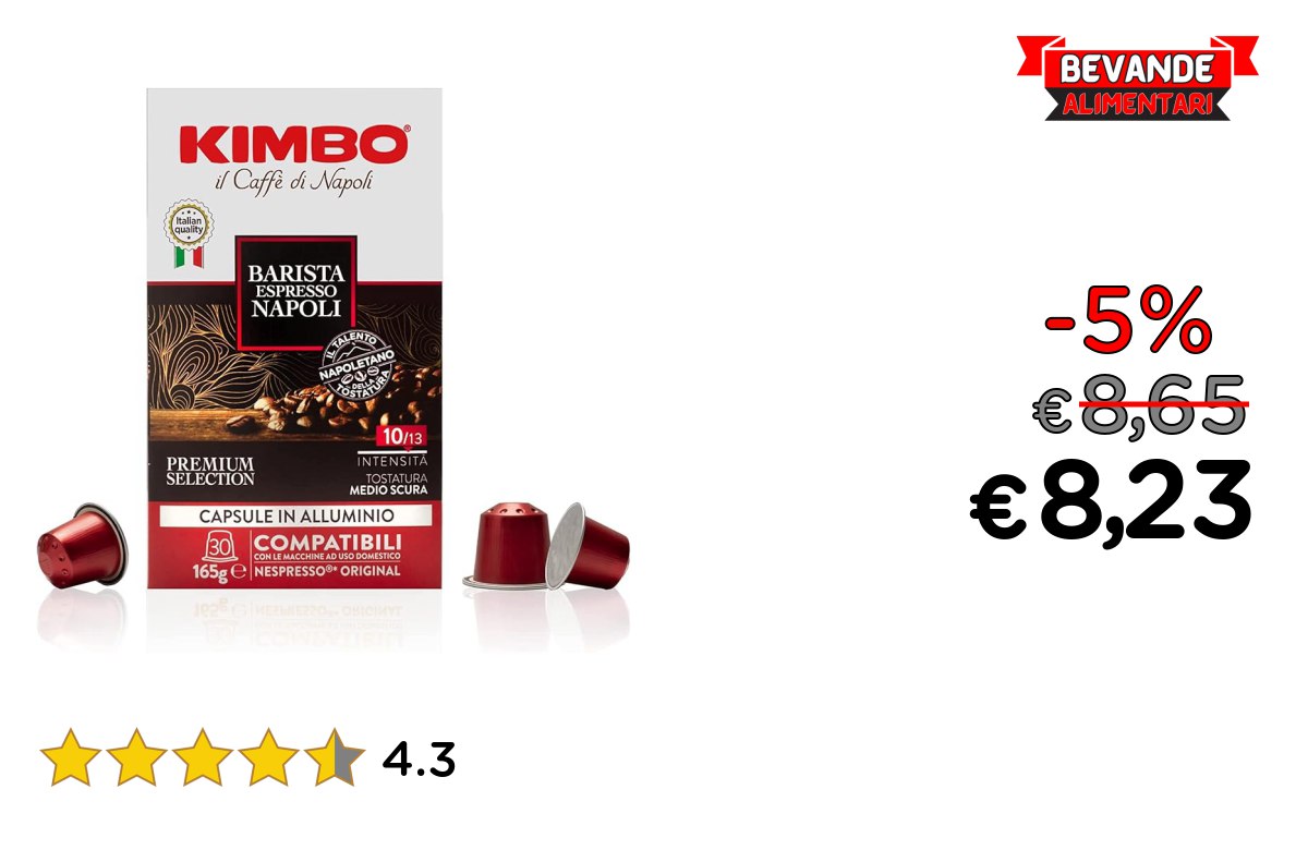 Kimbo Capsule Compatibili Nespresso fino al 5% offerta