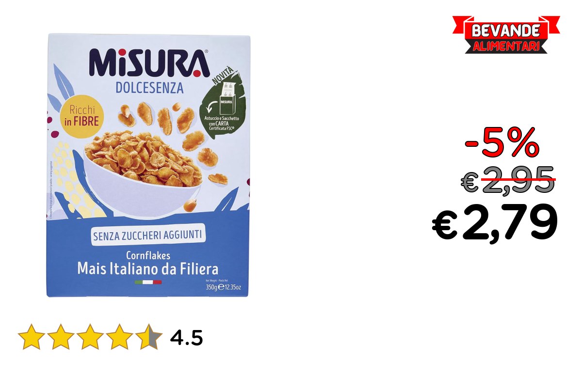 Misura Cornflakes Dolcesenza fino al 5% di sconto