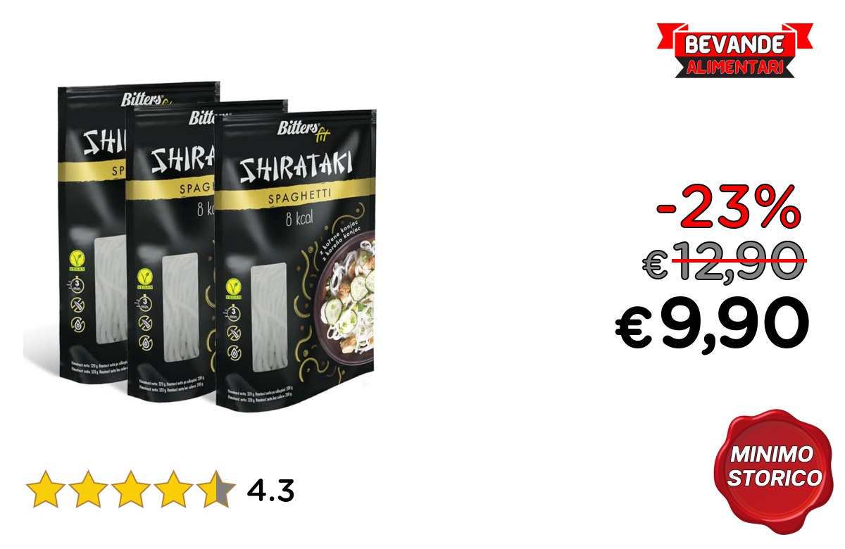 Bitters Shirataki Konjac Pasta – Fino al 23% di sconto Deal