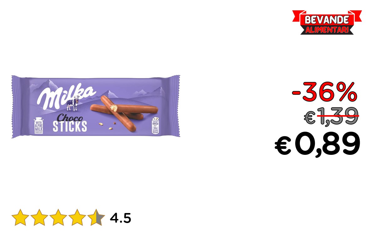 Milka, Choco Sticks fino al 36% di sconto Offerta