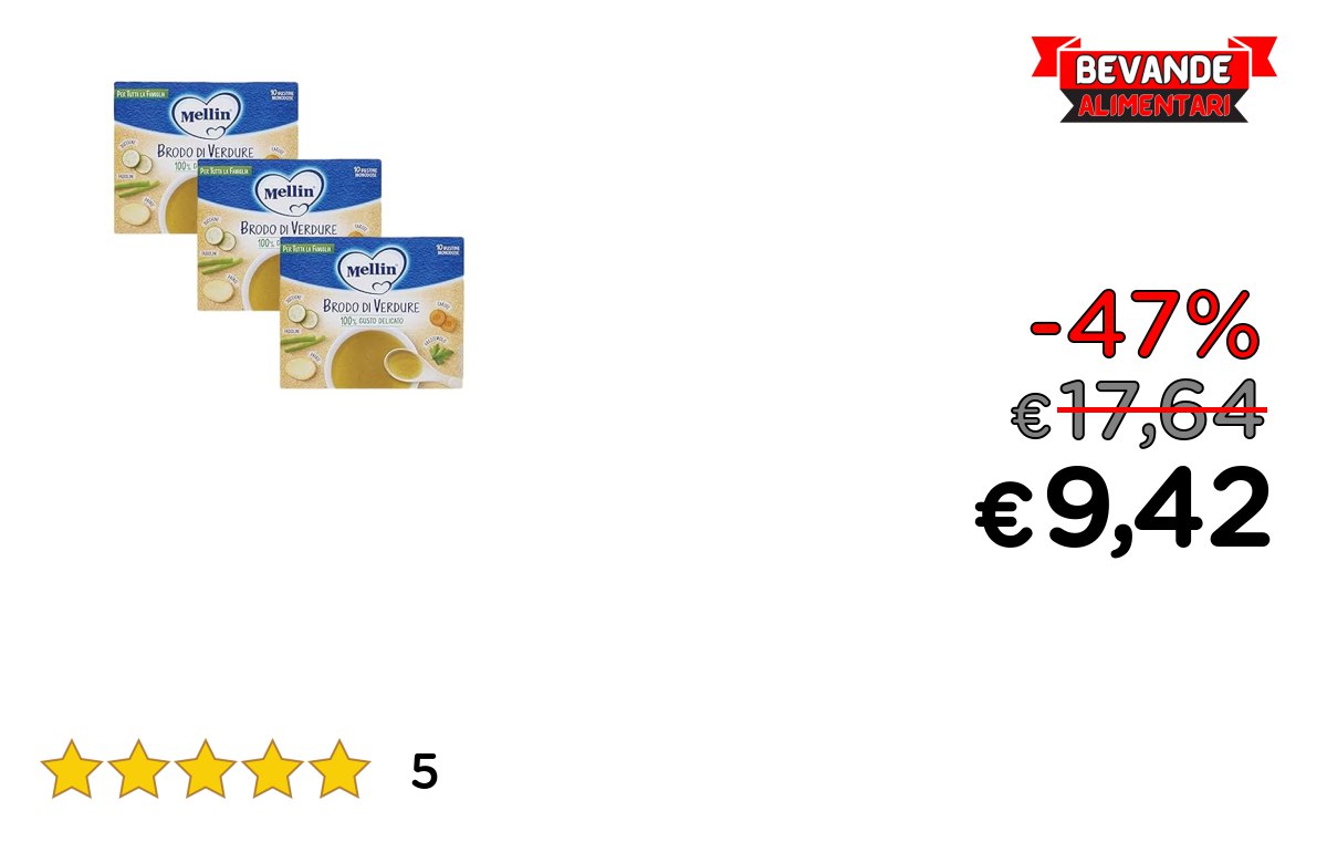 Mellin Brodo Verdure: fino al 47% di sconto Offerta