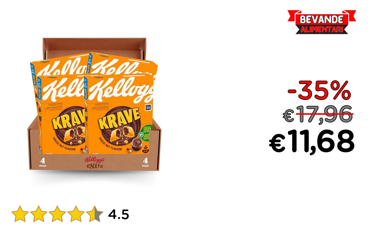 Kellogg’s Krave Choco Nut: fino al 35% di sconto