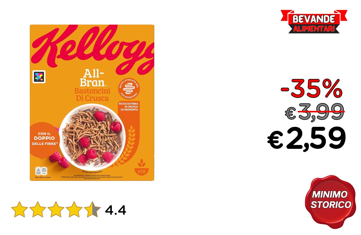Kellogg’s All Bran Classic: fino al 35% di sconto Deal