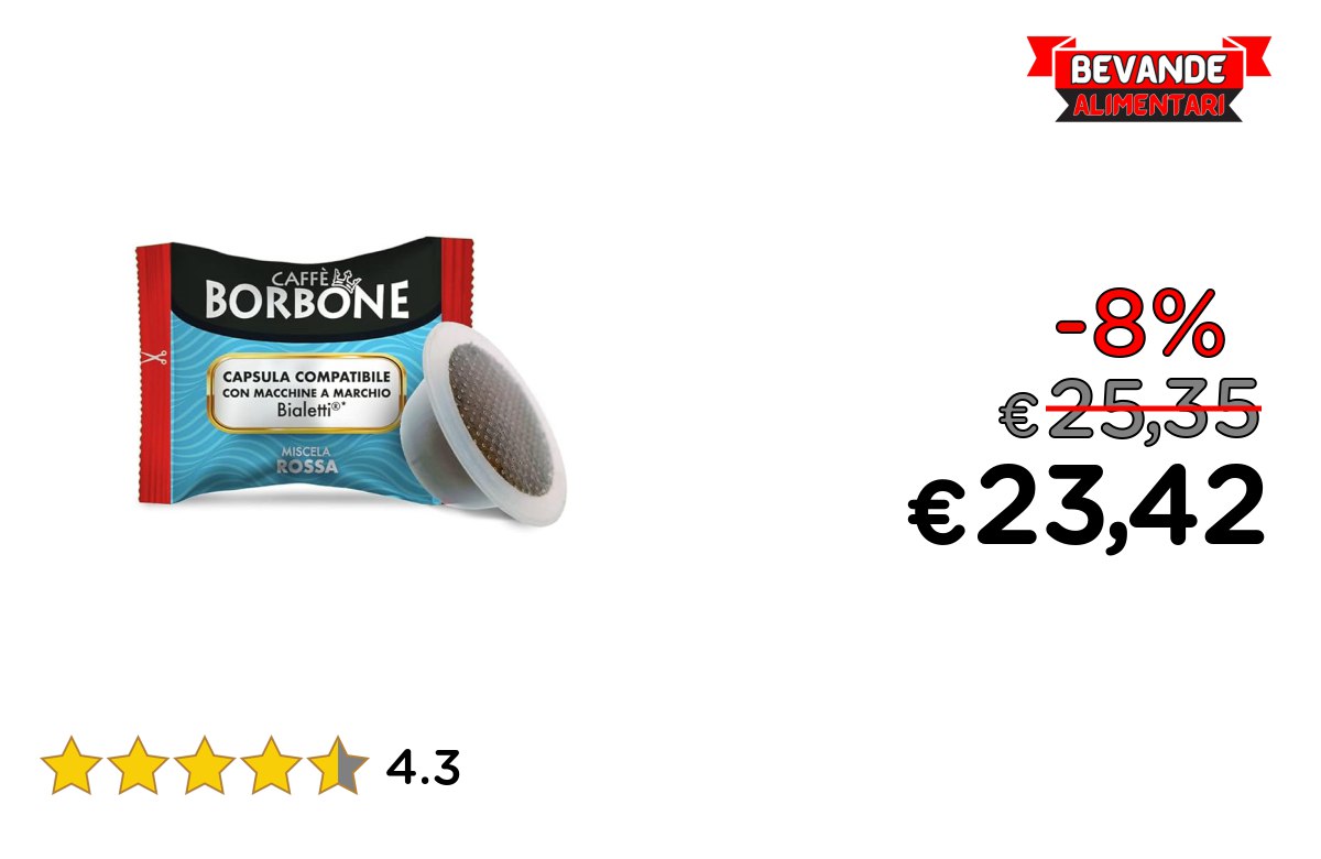 Caffè Borbone Miscela Rossa – Fino al 8% di sconto Deal