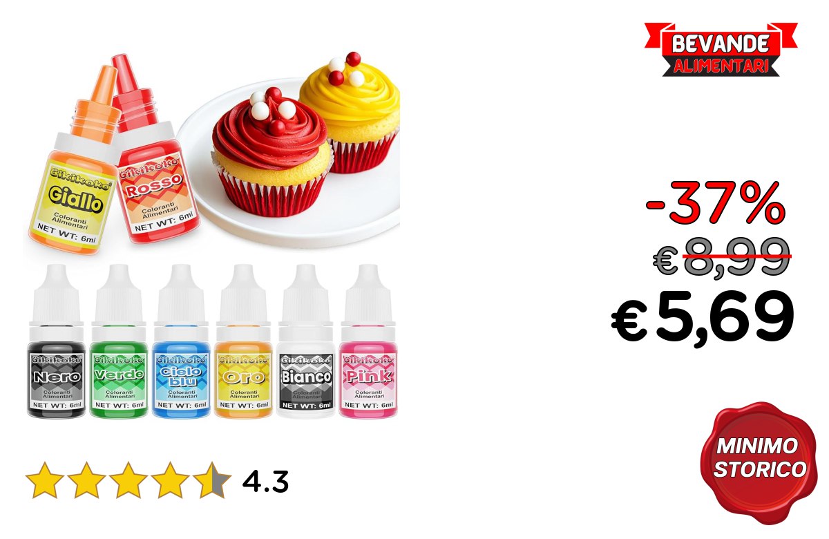 Coloranti Alimentari – Fino al 37% di sconto Deal