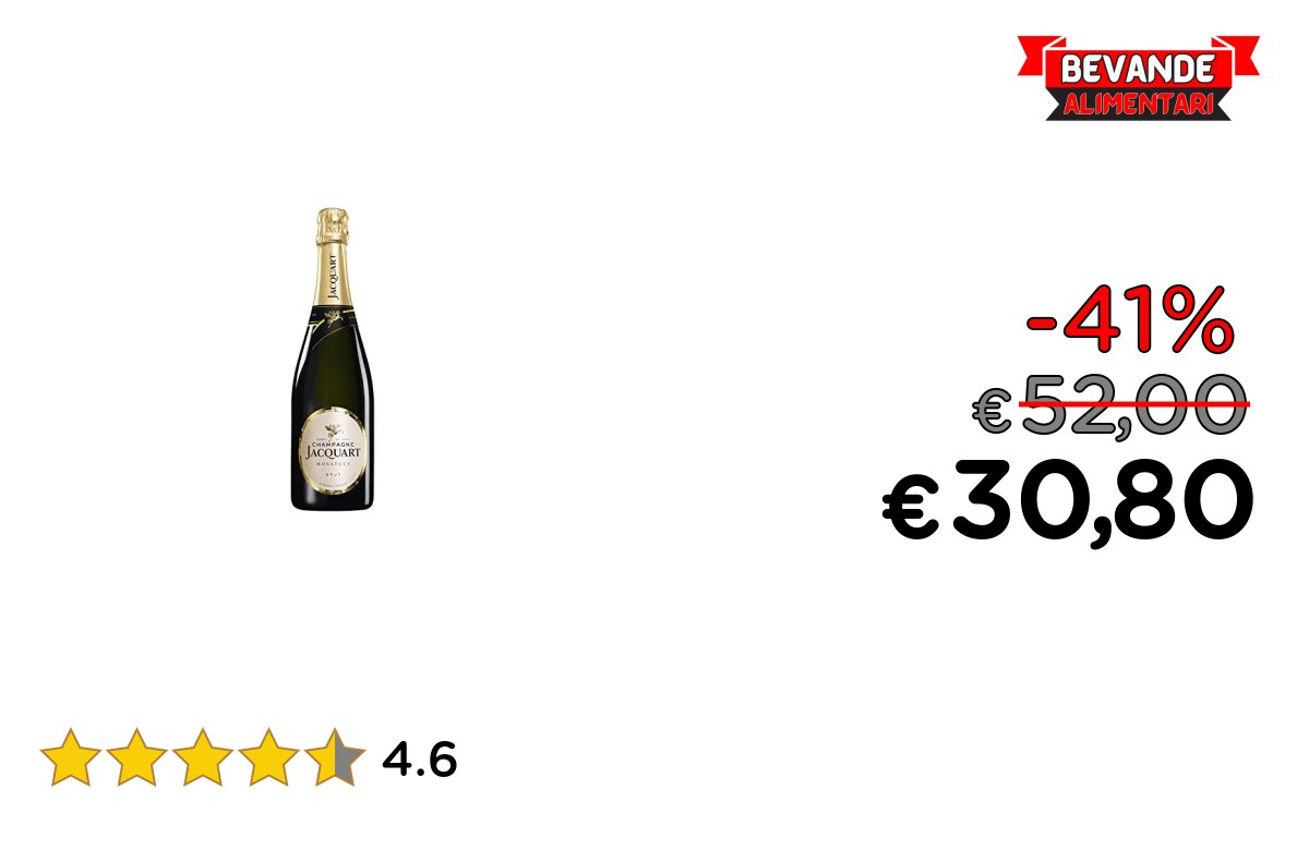 Jacquart Brut Mosaique: fino al 41% di sconto Offerta