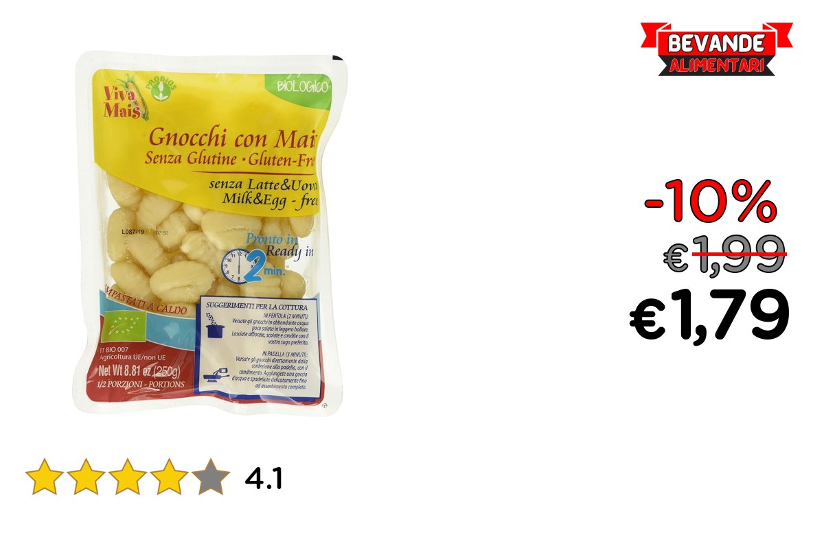 Probios Gnocchi con Mais fino al 10% di sconto Deal
