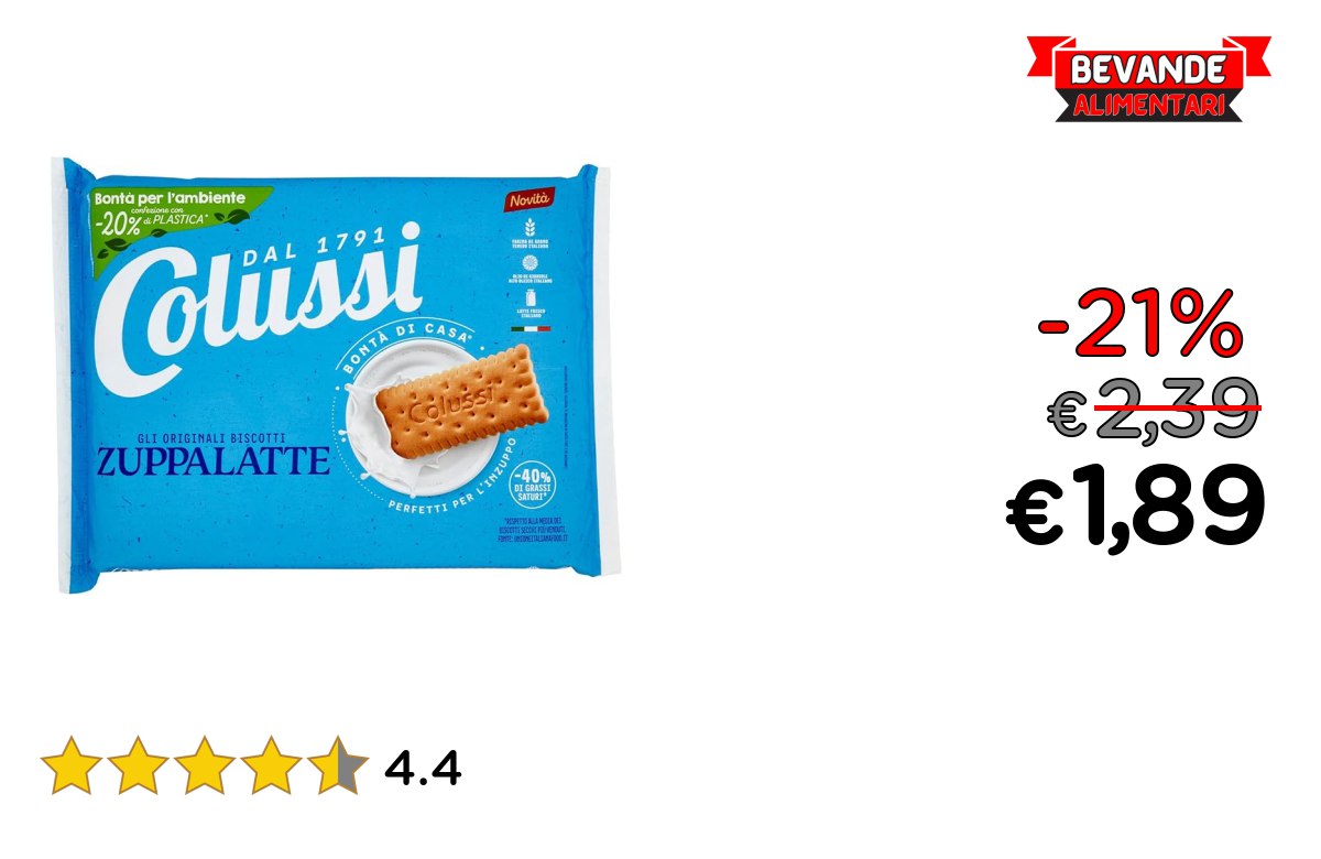 Colussi Biscotti fino al 21% di sconto Offerta