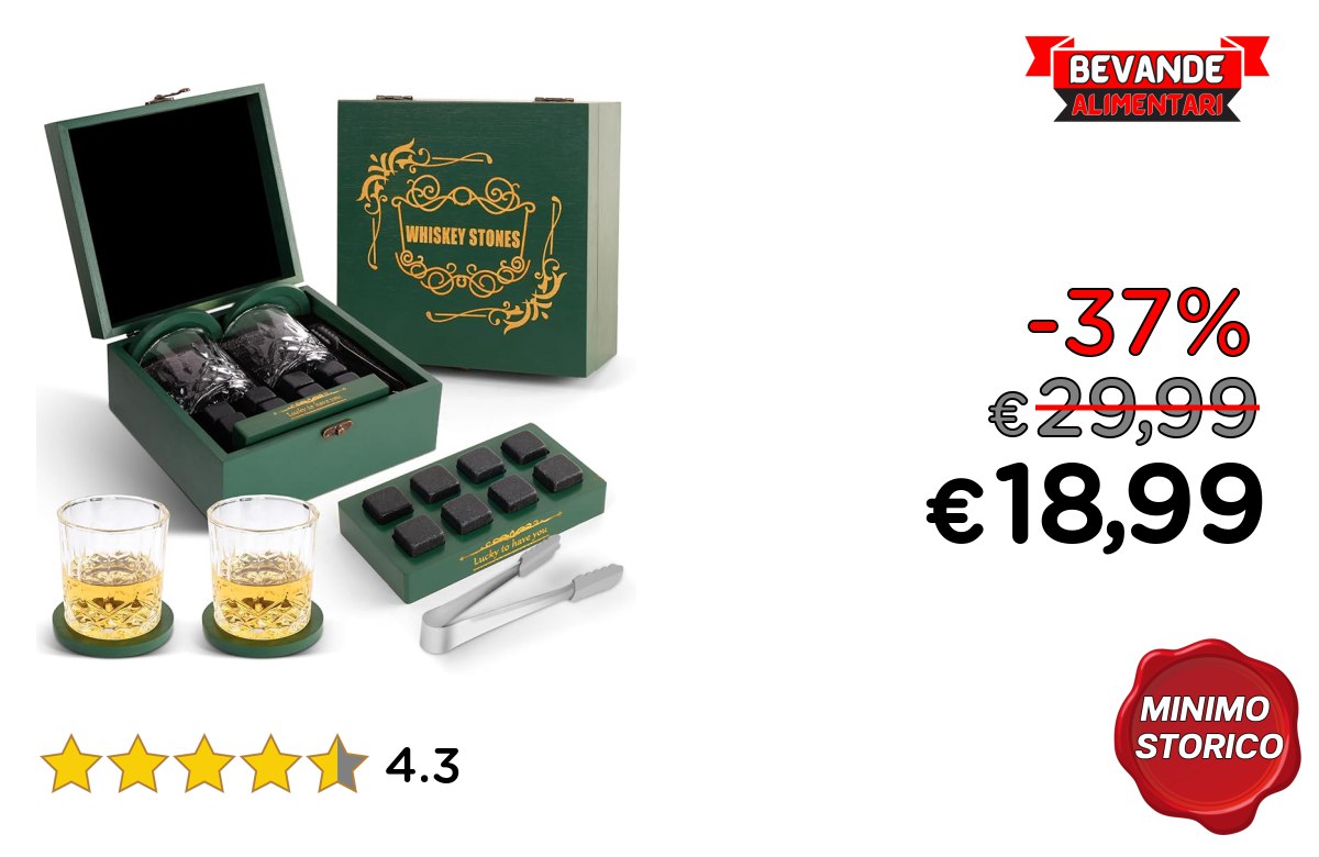 E EASTSTORM Set Whisky: fino al 37% off Offerta