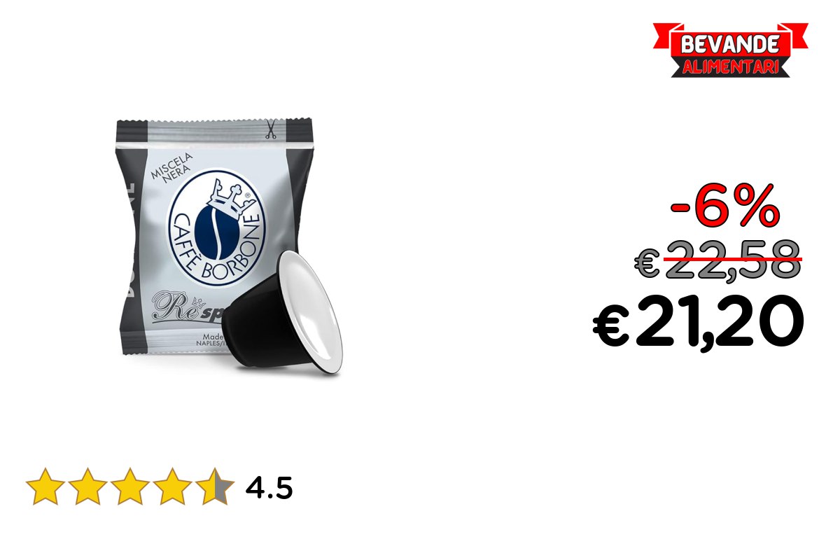 Caffè Borbone Respresso: fino al 6% di sconto Deal
