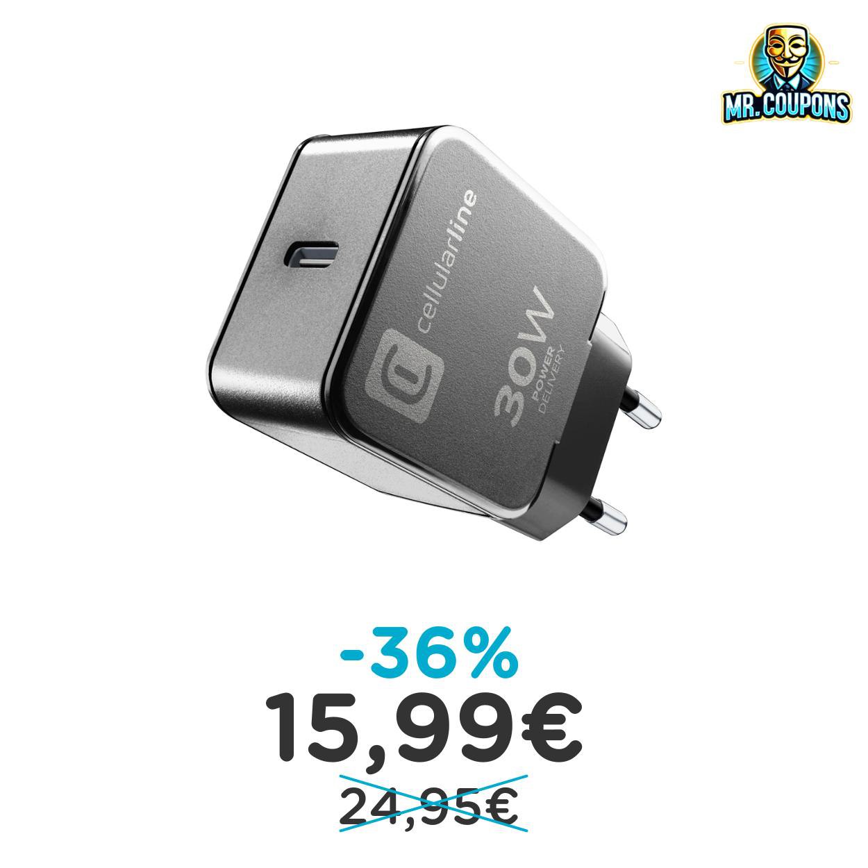 Caricabatterie USB-C 30W: fino al 36% di sconto Deal