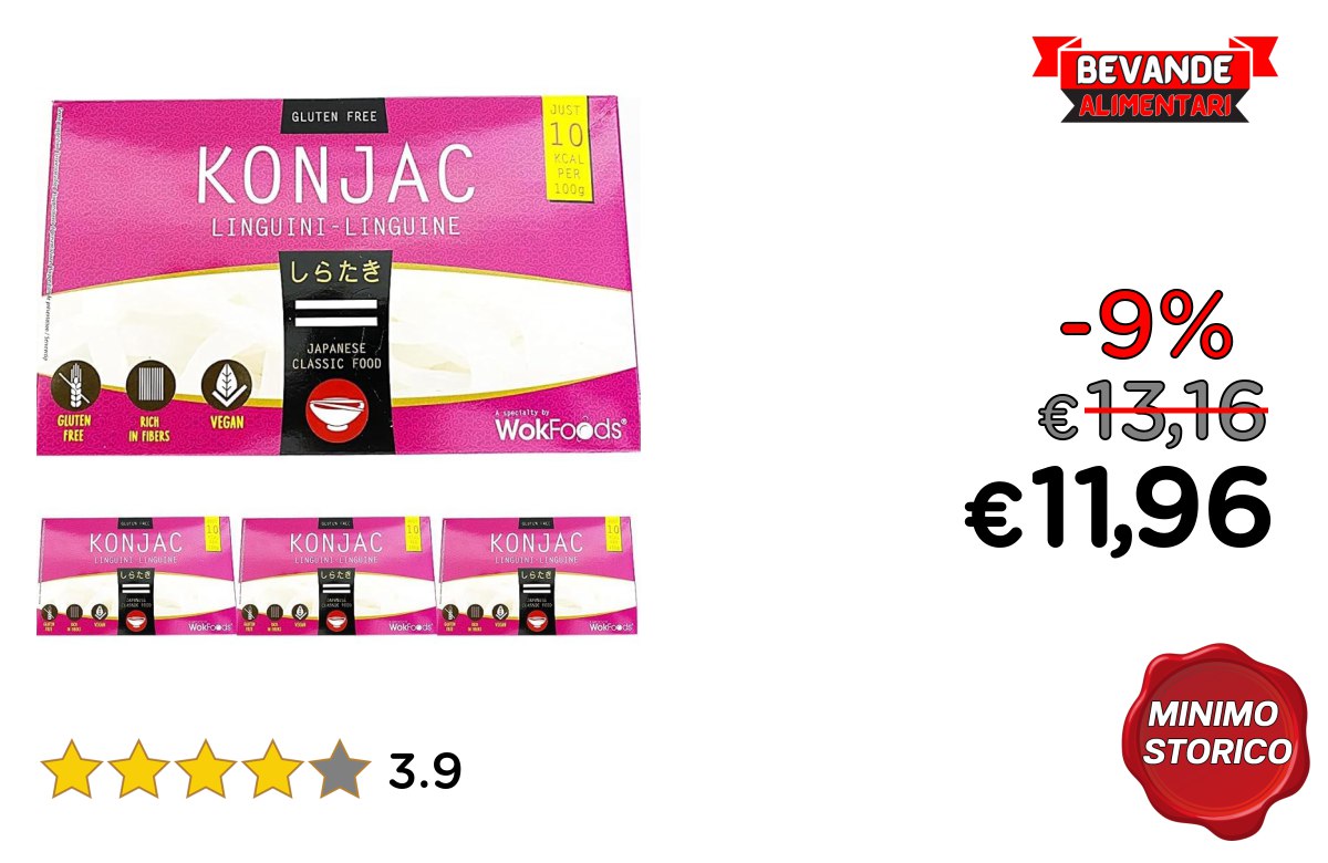 Wokfoods, Linguine di Konjac fino al 9% di sconto Deal