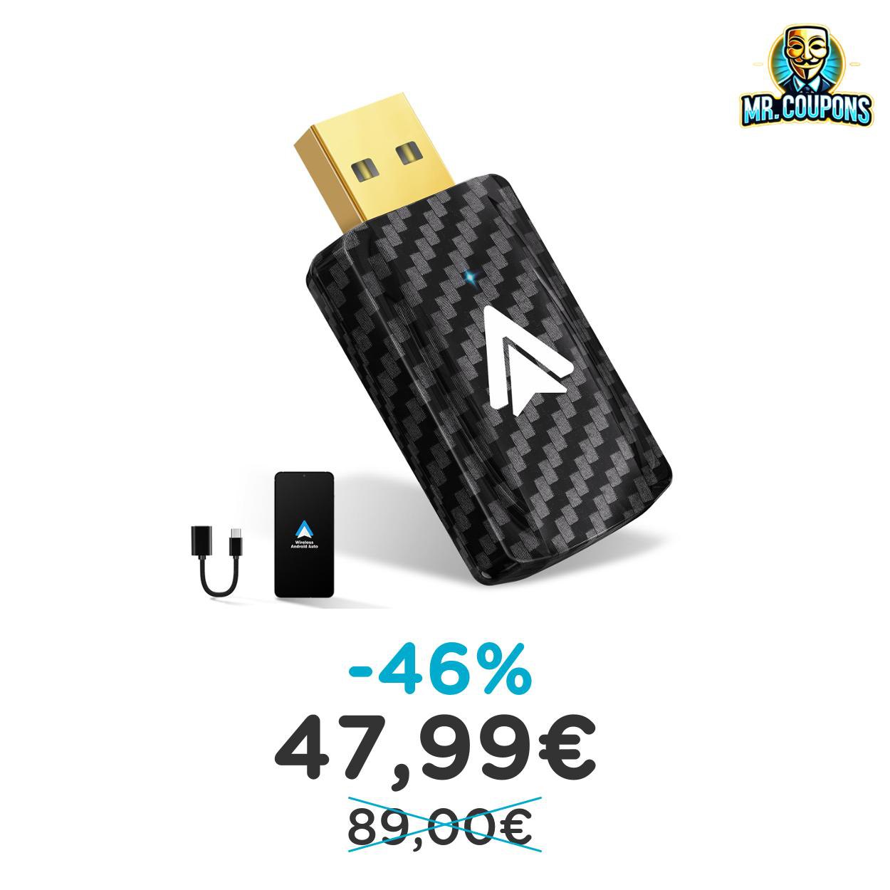 Adattatore Wireless Android Auto MSXTTLY fino a 46% di sconto