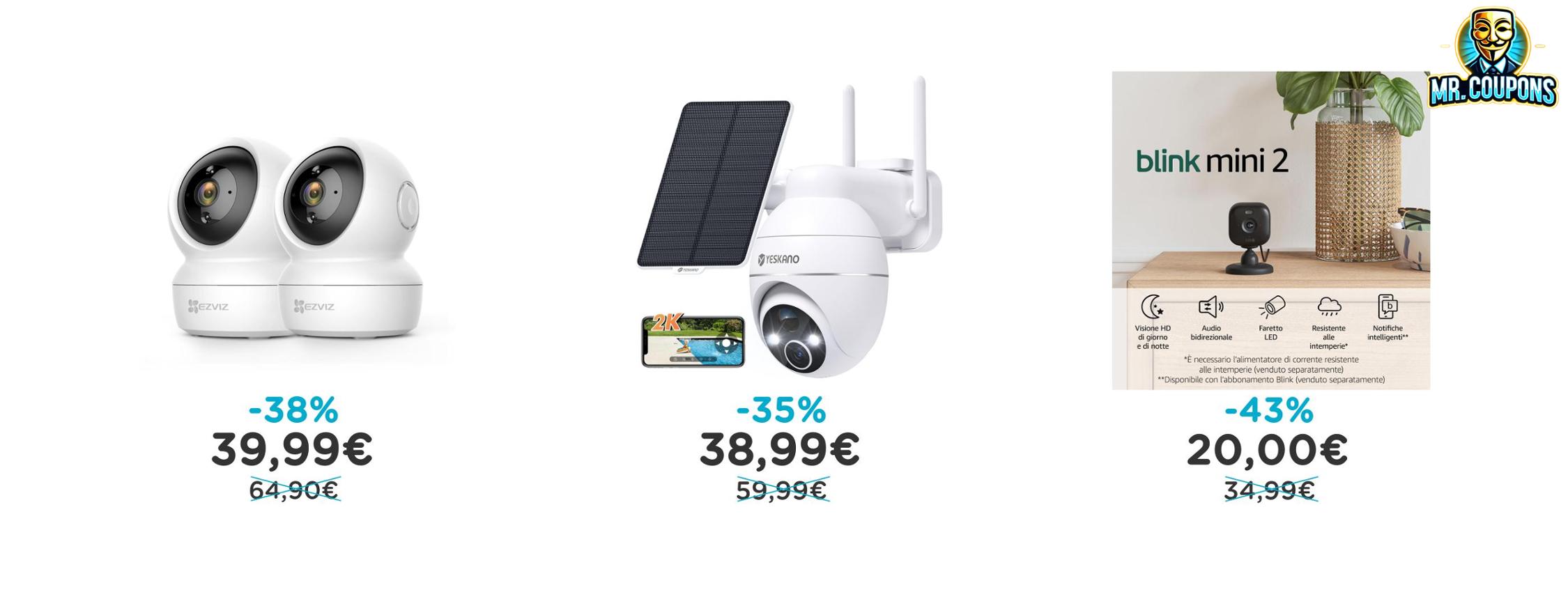 Blink Mini 2: fino al 43% di sconto su Amazon Deals