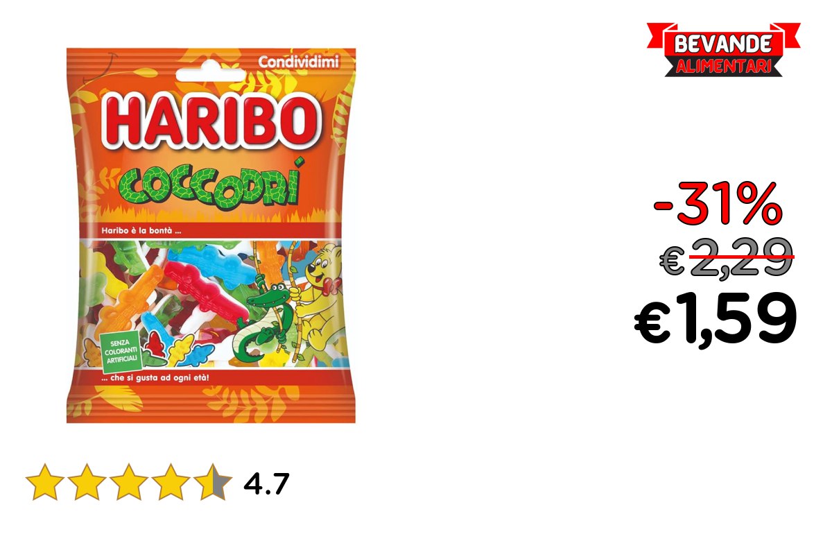 Haribo Coccodri: fino al 31% di sconto su Amazon