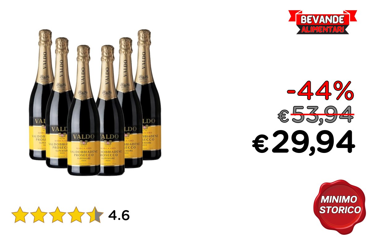 Valdo Marca Oro Prosecco fino al 45% off Deal