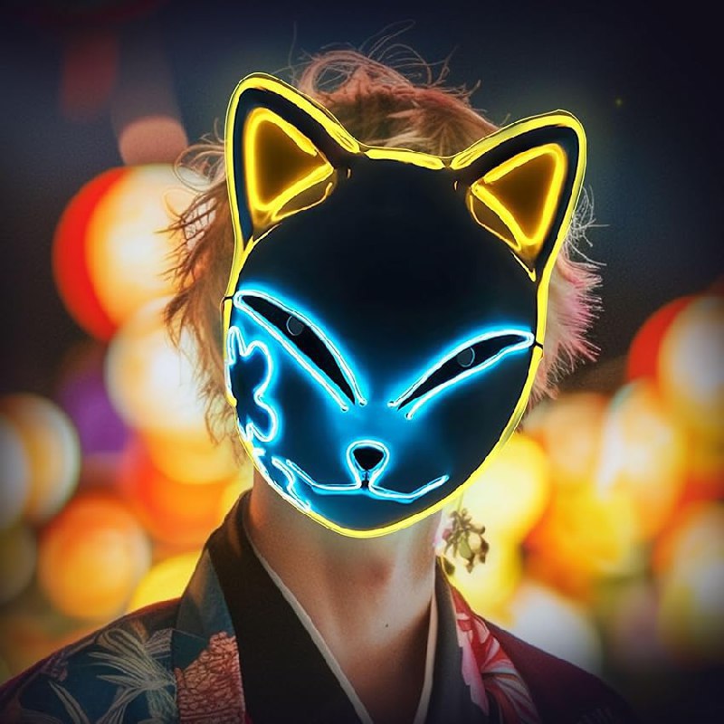 Maschera a LED Volpe Giapponese: fino al 50% di sconto