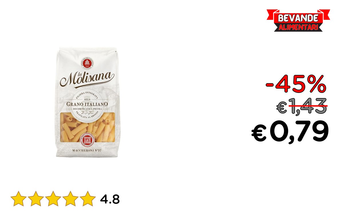 La Molisana Maccheroni n. 37 fino al 45% di sconto Deal