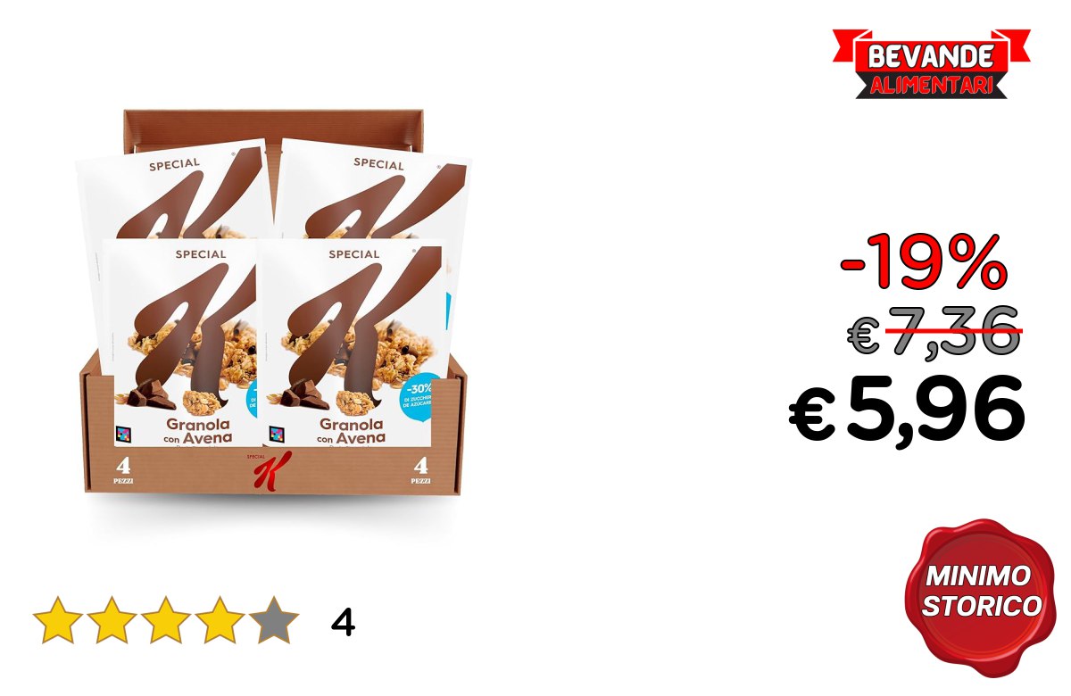 Kellogg’s Special K: fino al 19% di sconto su Amazon