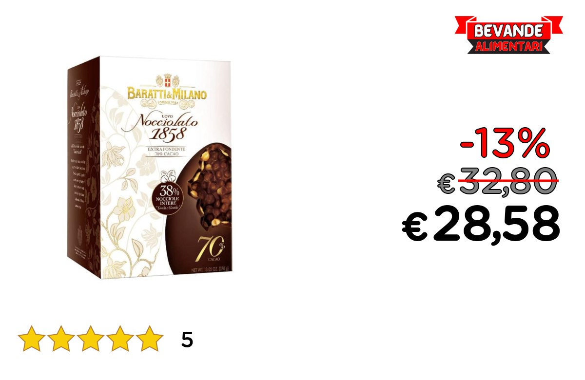 Uovo Nocciolato Cioccolato: fino al 13% di sconto Deal