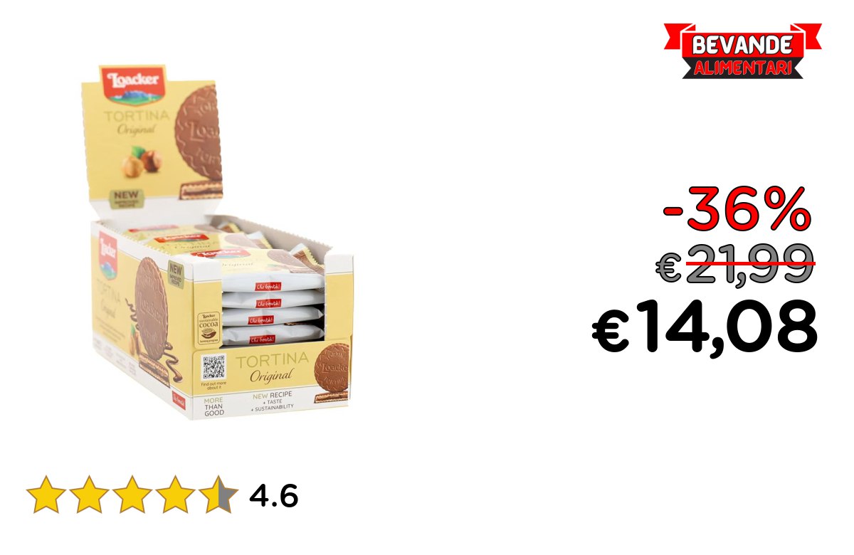 Loacker Tortine: fino al 36% di sconto su Amazon