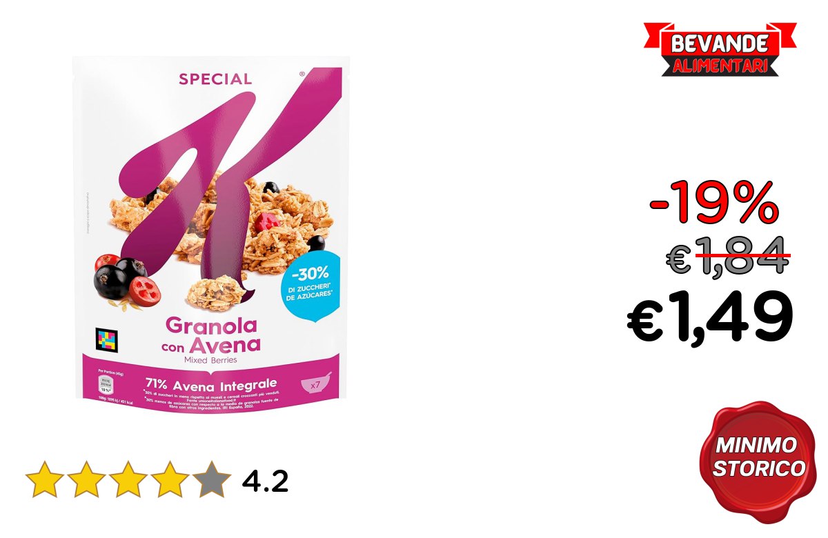Kellogg’s Special K fino al 19% di sconto Deal